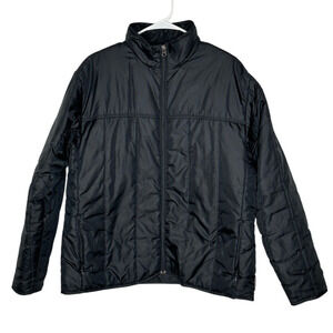 Royal Robbins Mens XL Packable Puffer Jacket Winter Travel Golf Coat Black EUC